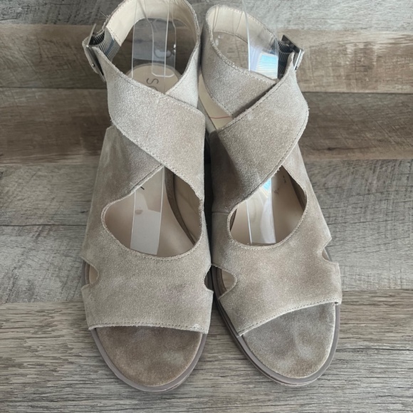 Sole Society suede block heeled sandals 9.5 - Picture 4 of 6